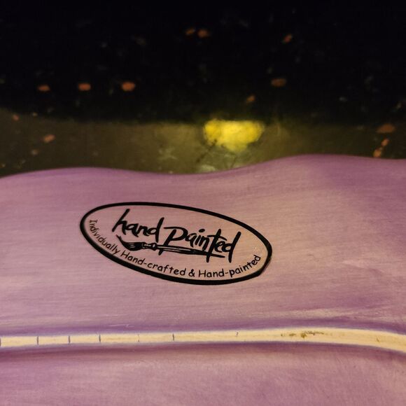 Campagnolo Handcrafted and Handpainted Purple Serving Plate - Picture 3 of 6